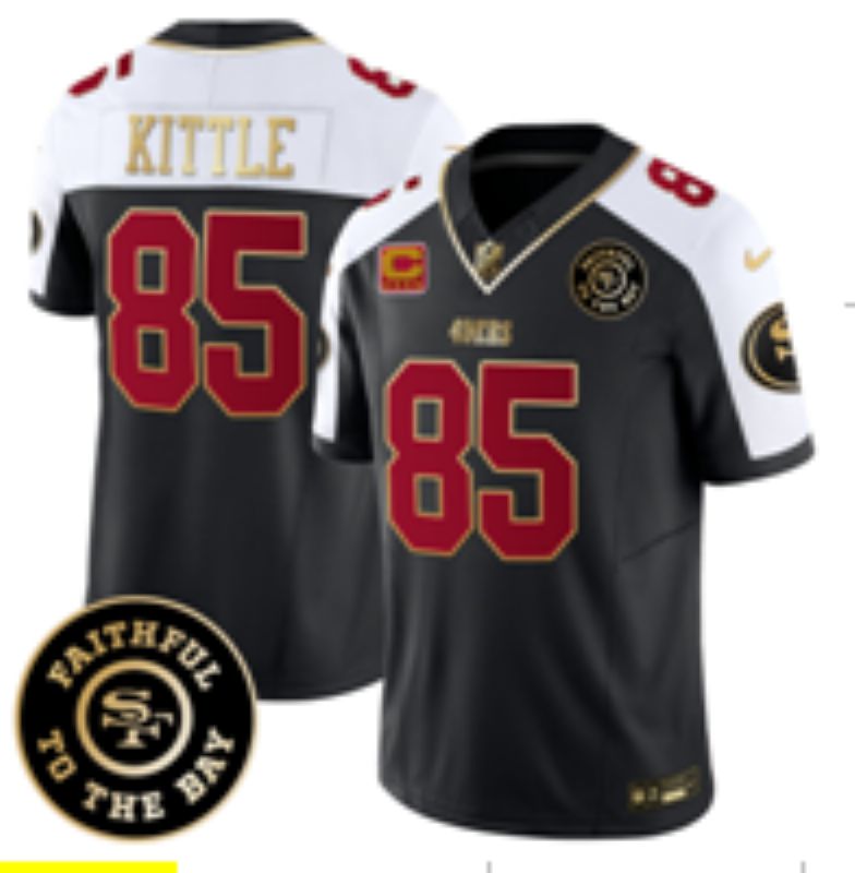 Men Nike San Francisco 49ers #85 Kittle black Limited NFL 2025 Jersey 0020